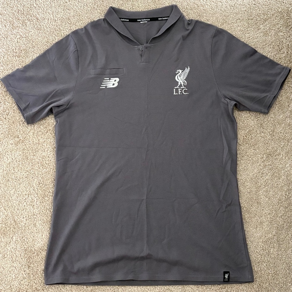 New Balance Liverpool FC Polo - Grey - Size L